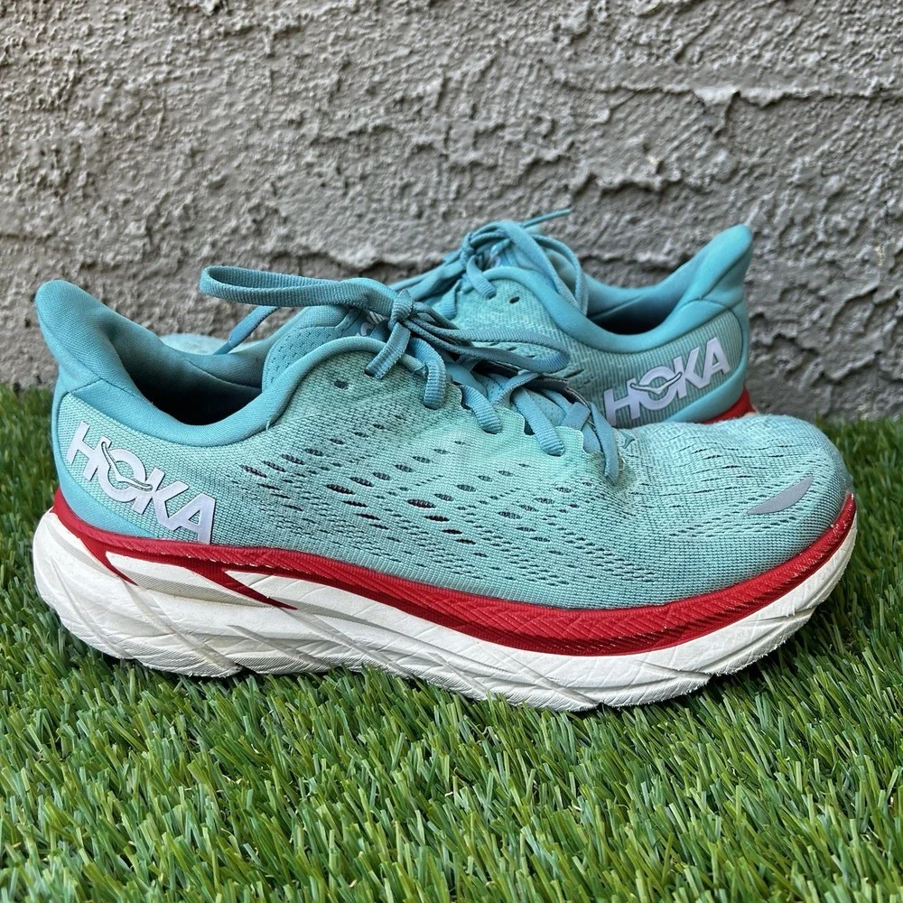 Hoka Shoes Women Size Clifton 8 Blue Running Sneakers Blue Gym